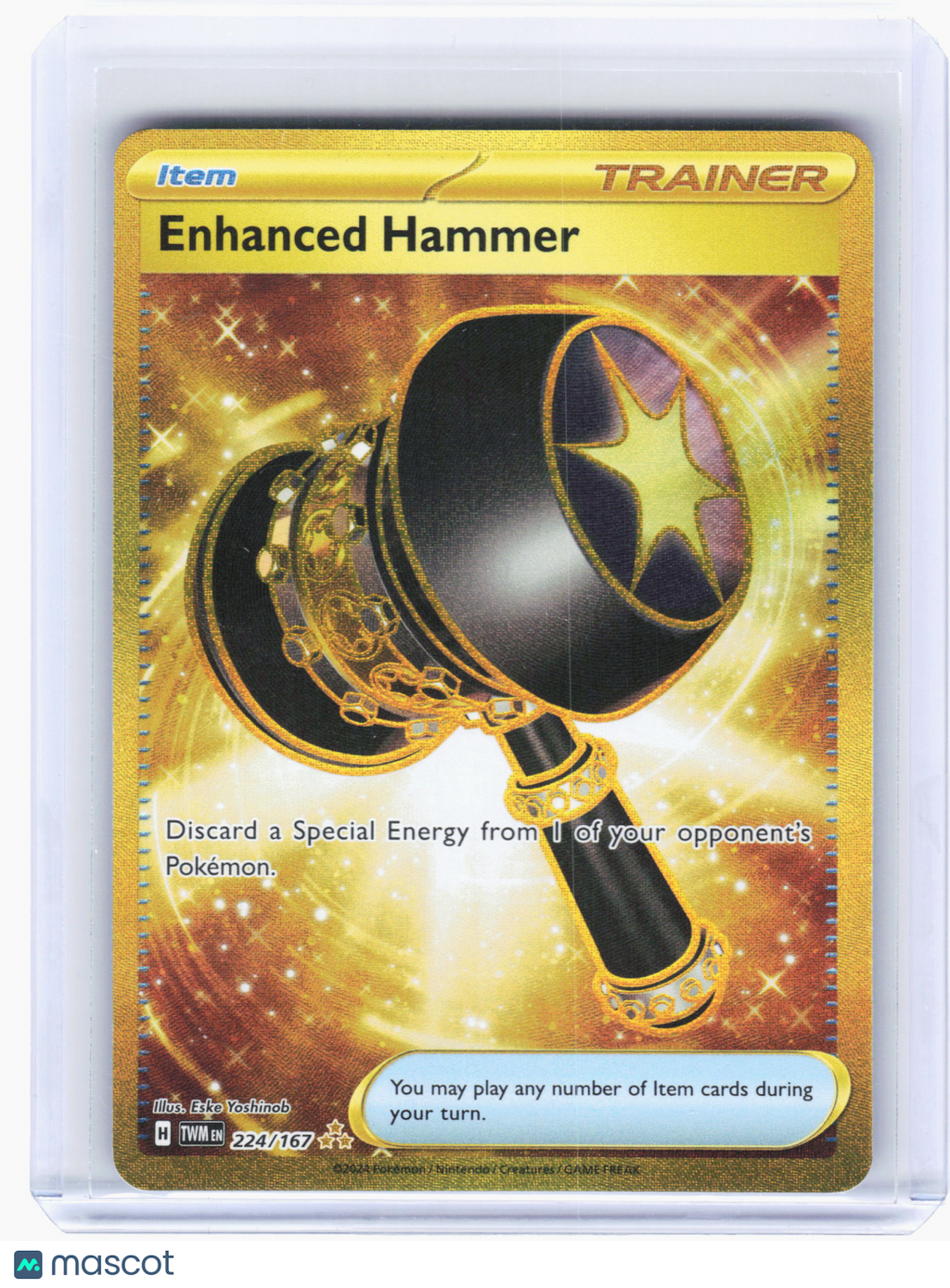 2024 Pokemon—Enhanced Hammer #224 Twilight Masquerade—Hyper Rare Gold