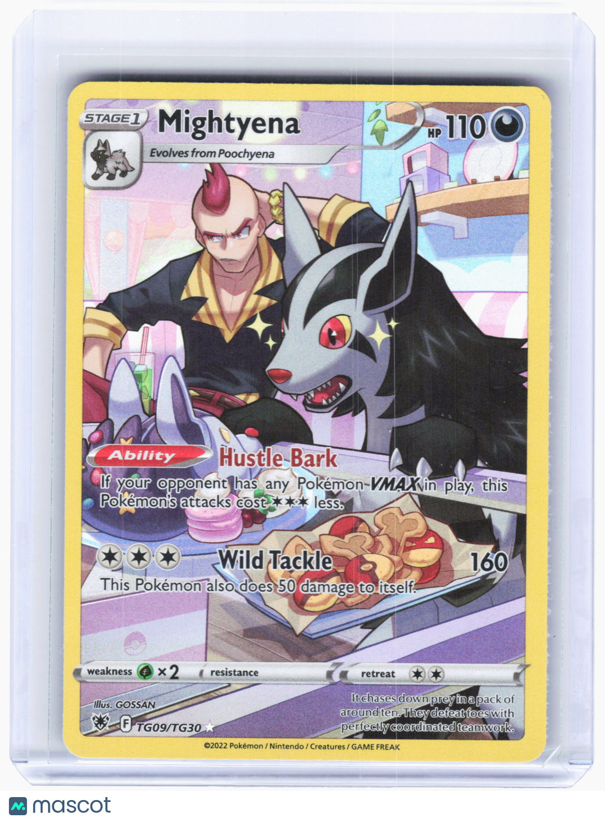 2022 Pokemon—Mightyena #TG09 Astral Radiance Trainer Gallery—Ultra Rare [LP]