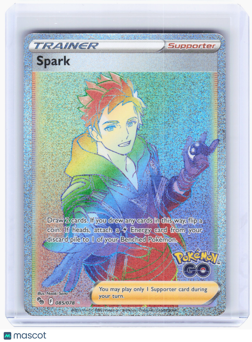 2022 Pokemon—Spark #85 GO—Secret Rare Rainbow [Damaged]