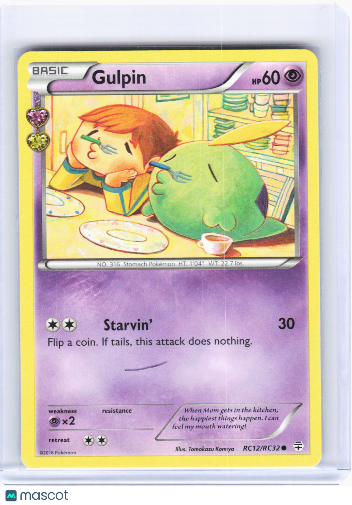 2016 Pokemon—Gulpin #RC12 Generations: Radiant Collection—Common Nonholo [LP]