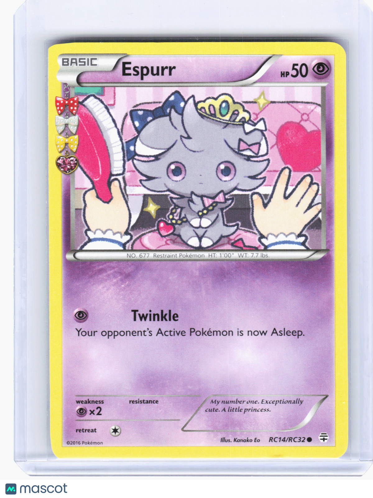 2016 Pokemon—Espurr #RC14 Generations: Radiant Collection—Common Nonholo [MP]