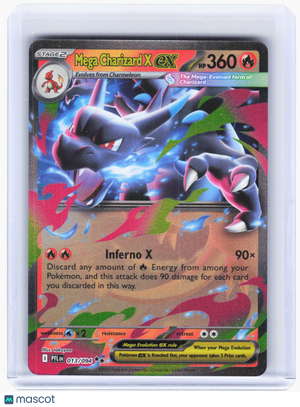 2025 Pokemon—Mega Charizard X ex #13 Phantasmal Flames—Double Rare Holo