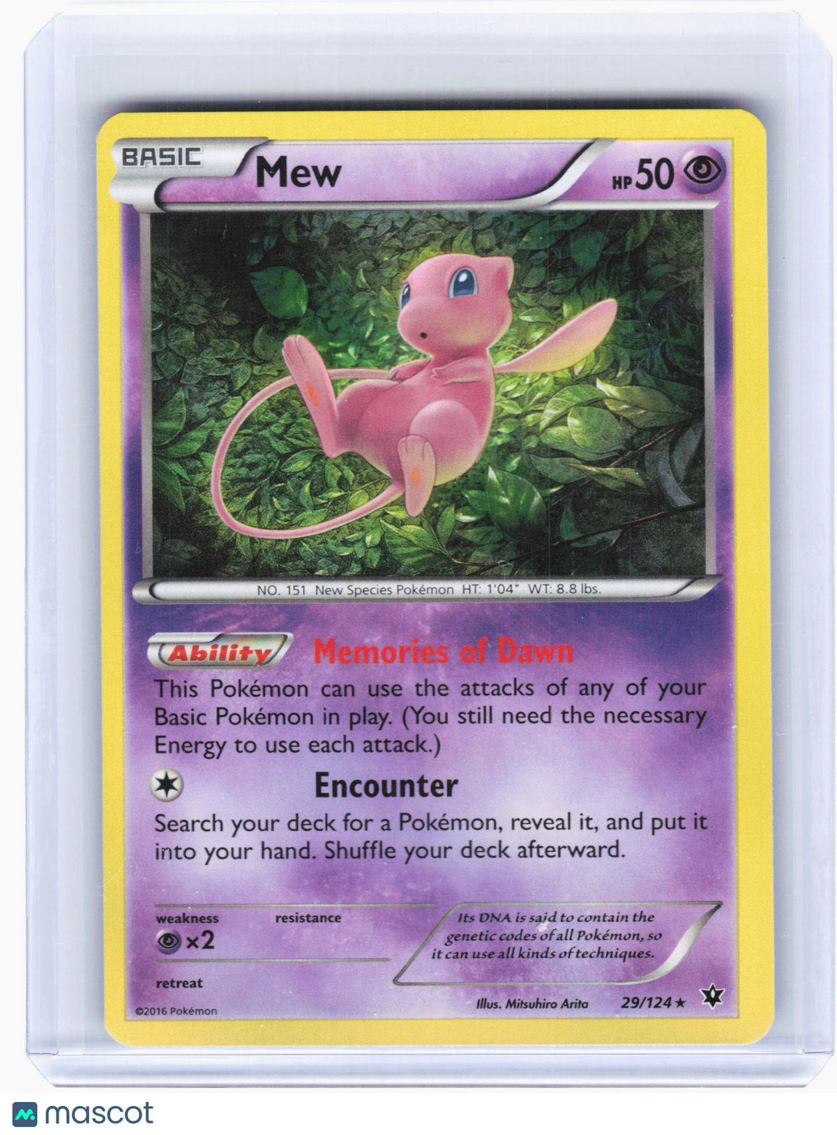 2016 Pokemon—Mew #29 Fates Collide—Holo Rare [Lightly Played]