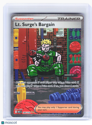 2025 Pokemon—Lt. Surge's Bargain #185 Mega Evolution—Special Illustration Rare