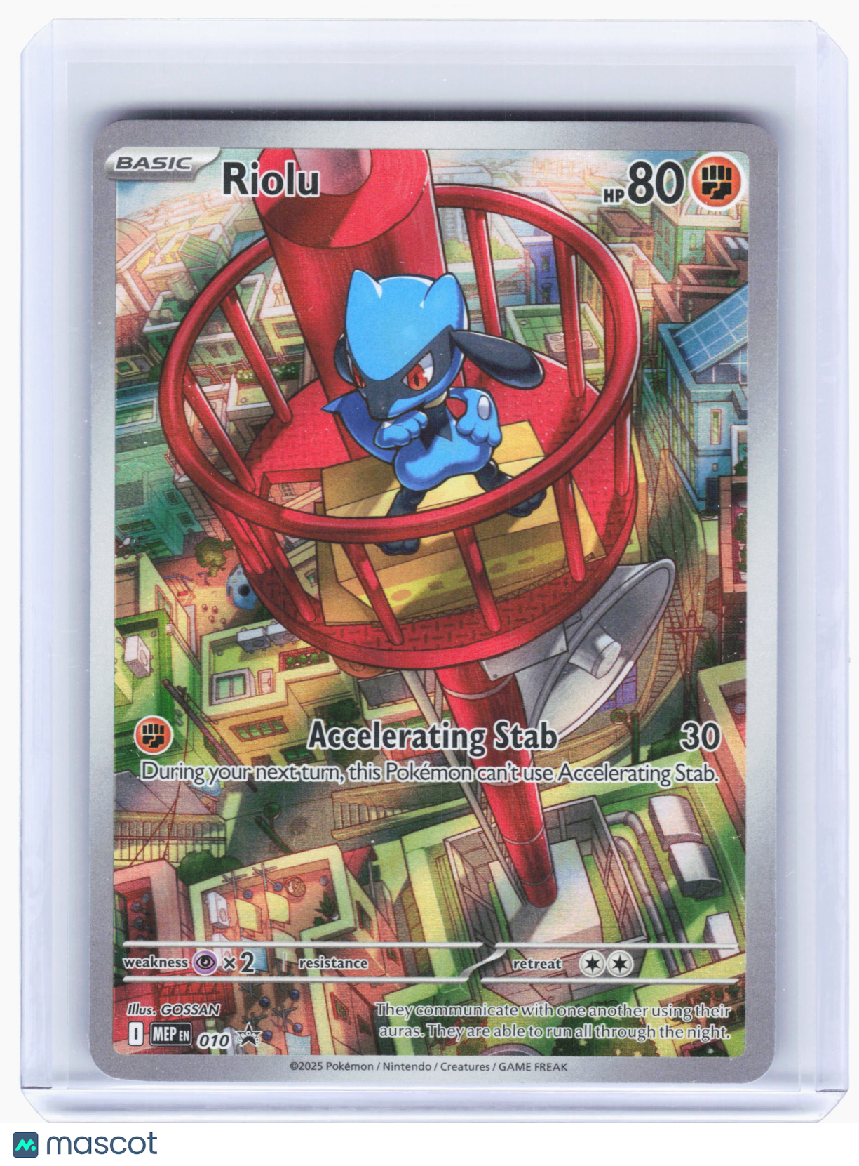 2025 Pokemon—Riolu #010 Mega Evolution Promo—Black Star Promo Holo