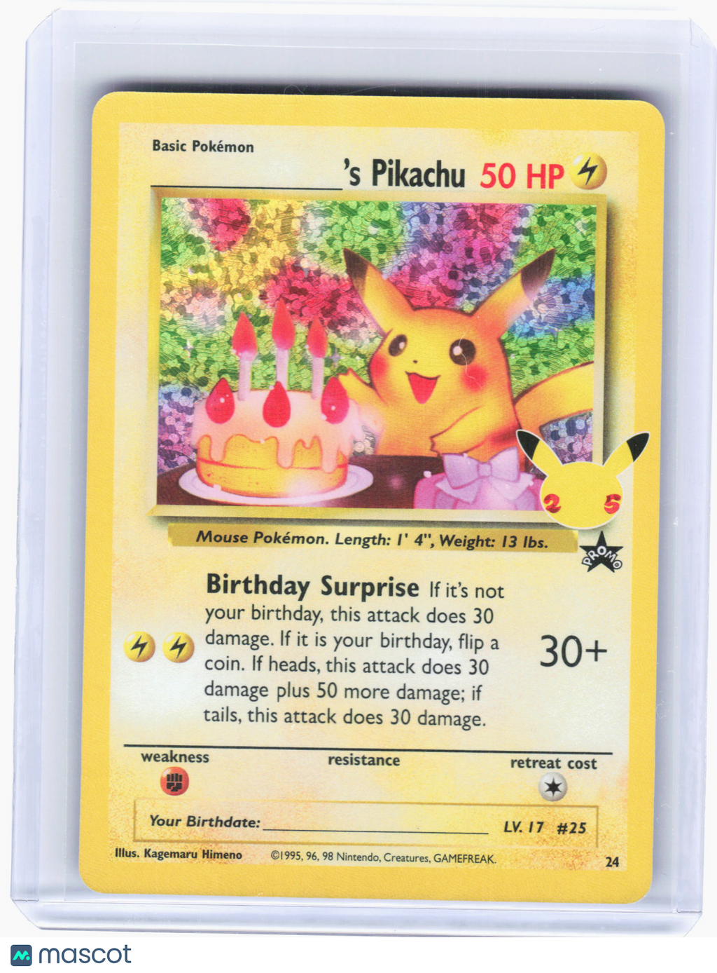 2021 Pokemon—______'s Pikachu #24 Celebrations: CC—Black Star Promo
