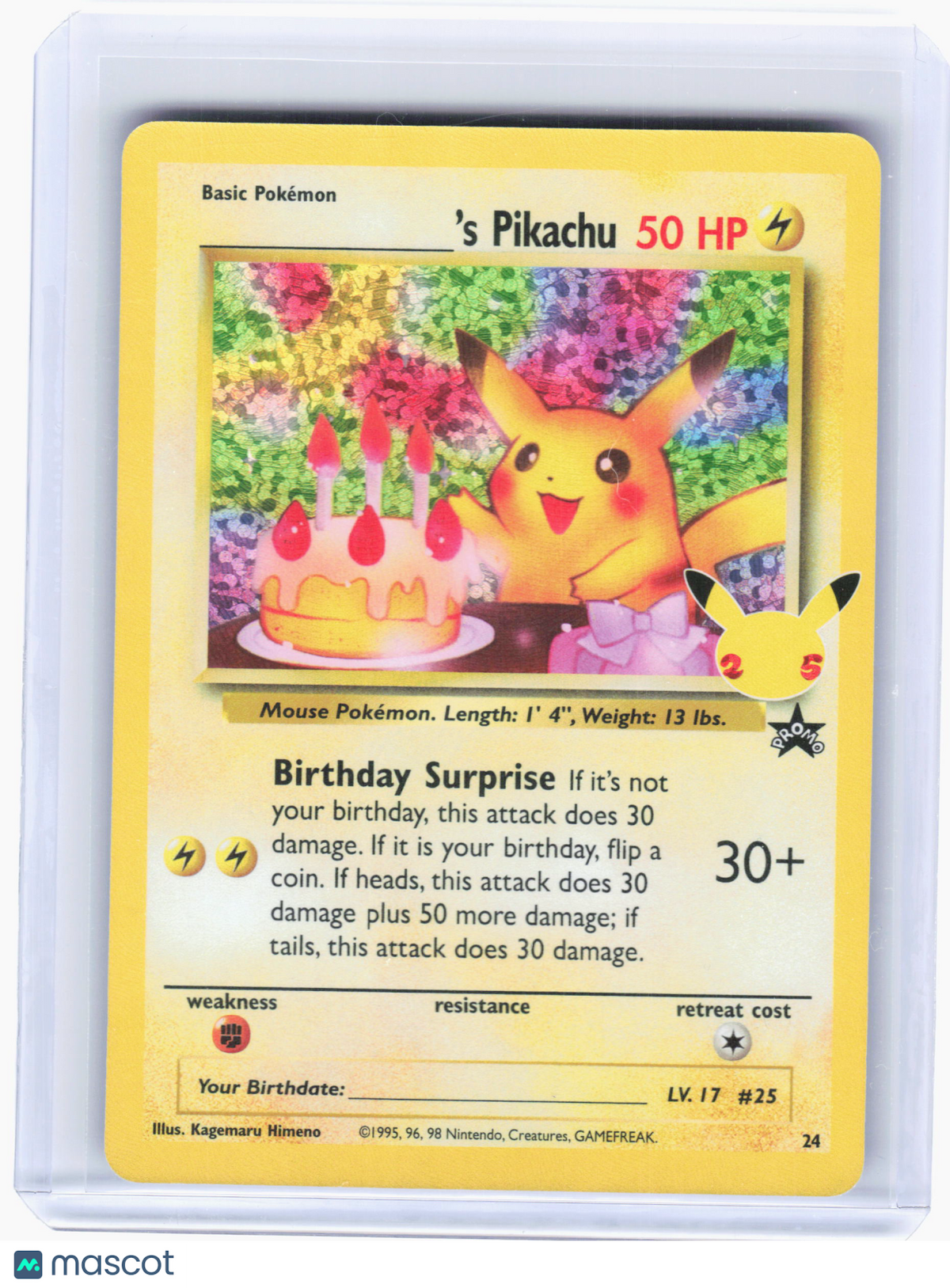 2021 Pokemon—______'s Pikachu #24 Celebrations: CC—Black Star Promo
