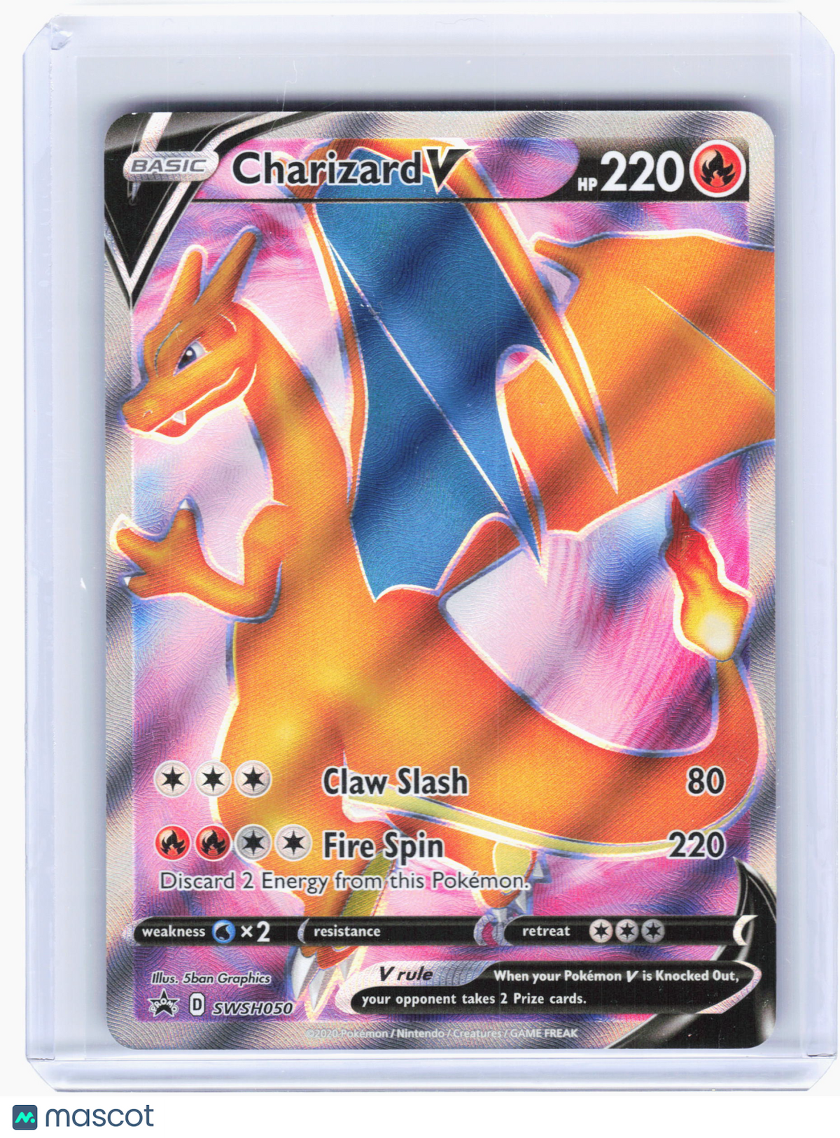 2020 Pokemon—Charizard V #050 Sword & Shield Promo Cards—Black Star Promo Holo