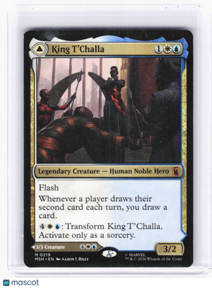 2026 MTG—King T'Challa // Black Panther, Hope Enduring #219 MSH—Mythic Nonfoil