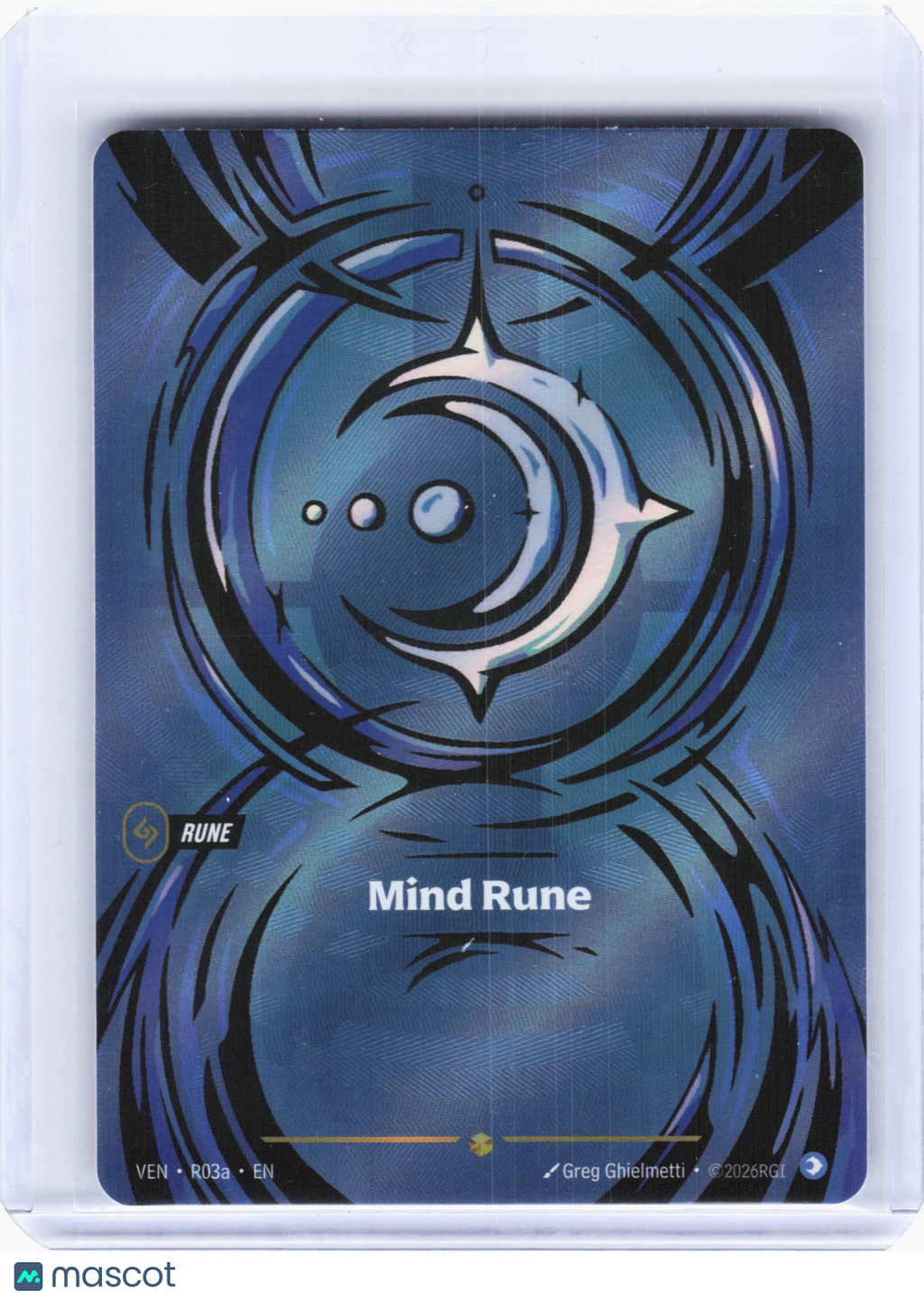 2026 Riftbound: League of Legends TCG—Mind Rune #R03a Vendetta—Showcase Foil