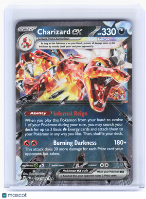 2024 Pokemon—Charizard ex #54 Paldean Fates—Double Rare Holo [Heavily Played]