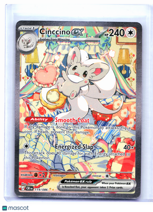 2026 Pokemon—Cinccino ex #119/086 Chaos Rising—Special Illustration Rare Holo