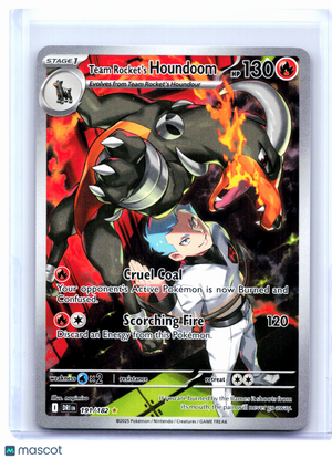 2025 Pokemon—Team Rocket's Houndoom #191/182 DRI—Illustration Rare Holo