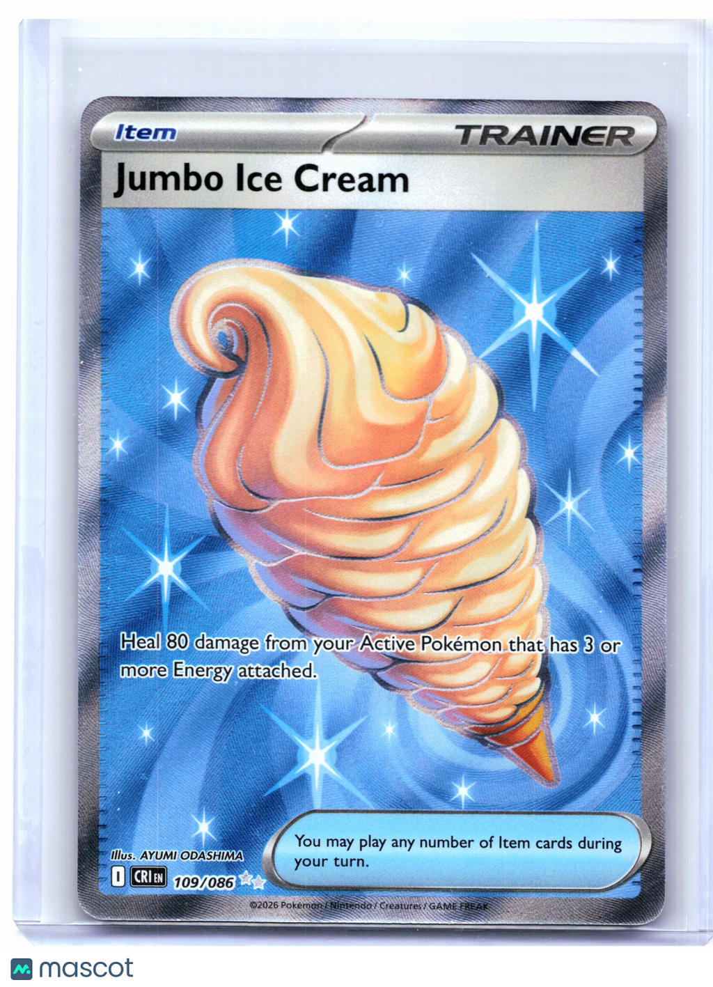 2026 Pokemon—Jumbo Ice Cream #109/086 Chaos Rising—Ultra Rare Holo