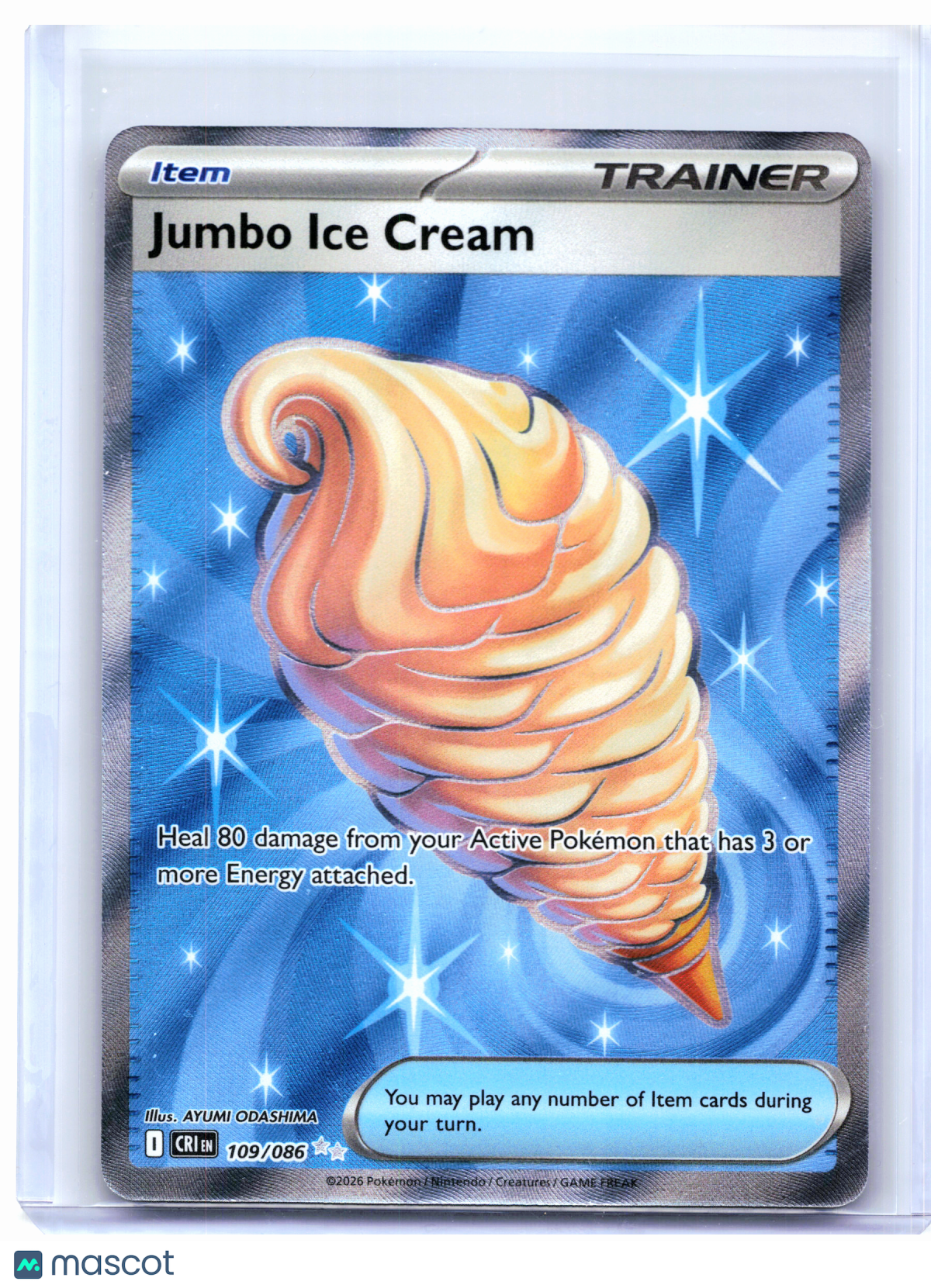 2026 Pokemon—Jumbo Ice Cream #109/086 Chaos Rising—Ultra Rare Holo