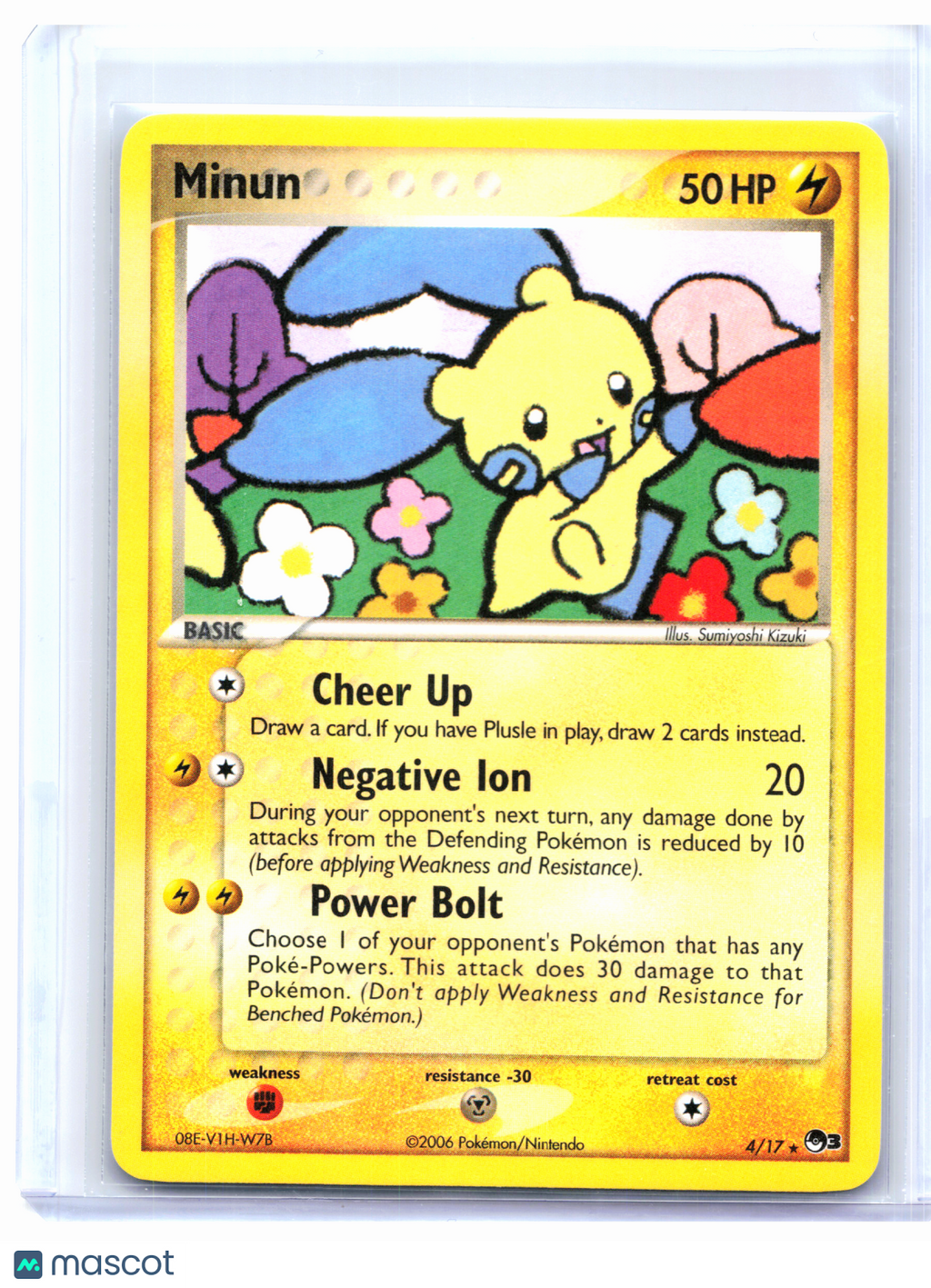 2006 Pokemon—Minun #4/17 POP Series 3—Rare Nonholo