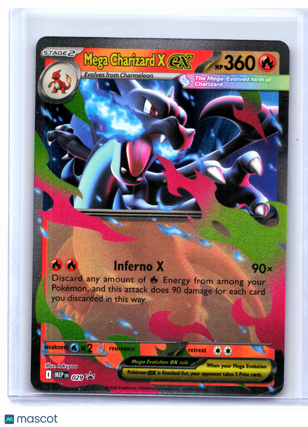 2026 Pokemon—Mega Charizard X ex #029 Mega Evolution Promo—Black Star Promo Holo