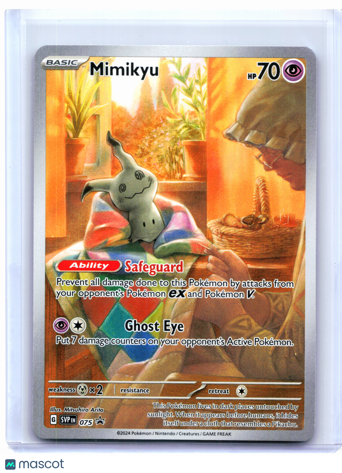 2024 Pokemon—Mimikyu #075 Scarlet & Violet Promo—Black Star Promo Holo