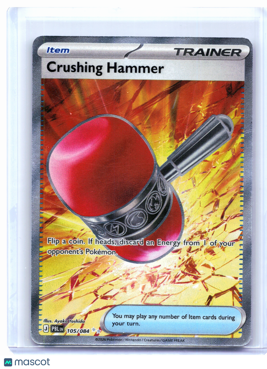 2026 Pokemon—Crushing Hammer #105/084 Pitch Black—Ultra Rare Holo [LP]