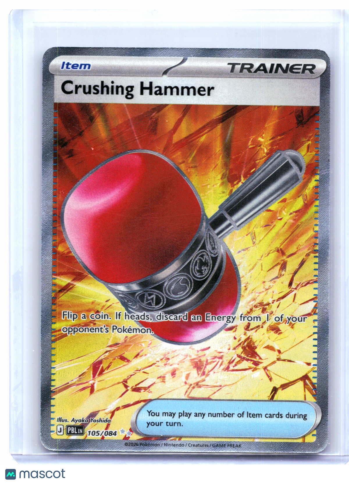 2026 Pokemon—Crushing Hammer #105/084 Pitch Black—Ultra Rare Holo [LP]