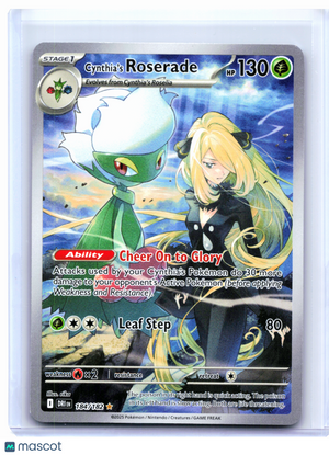 2025 Pokemon—Cynthia's Roserade #184/182 DRI—Illustration Rare Holo [LP]