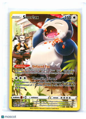 2022 Pokemon—Snorlax #TG10/TG30 Lost Origin Trainer Gallery—Ultra Rare Holo [LP]