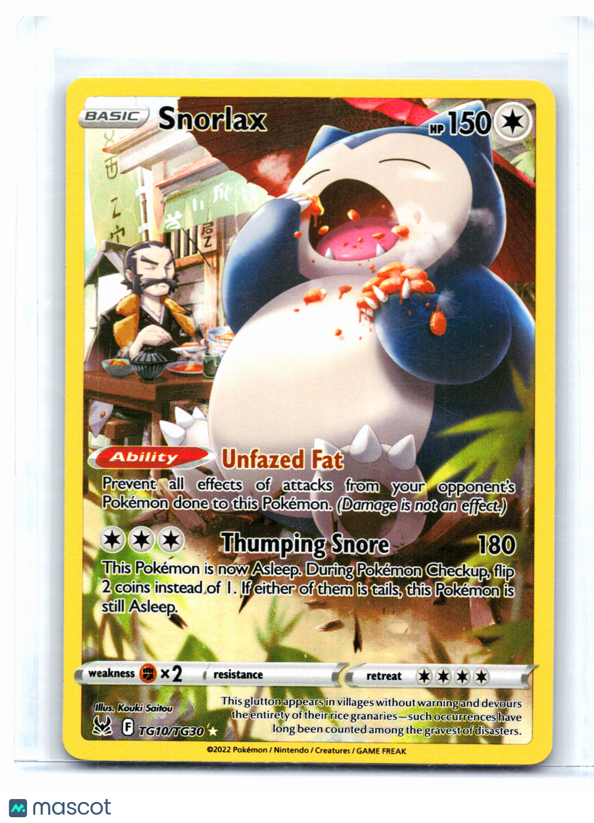 2022 Pokemon—Snorlax #TG10/TG30 Lost Origin Trainer Gallery—Ultra Rare Holo [LP]