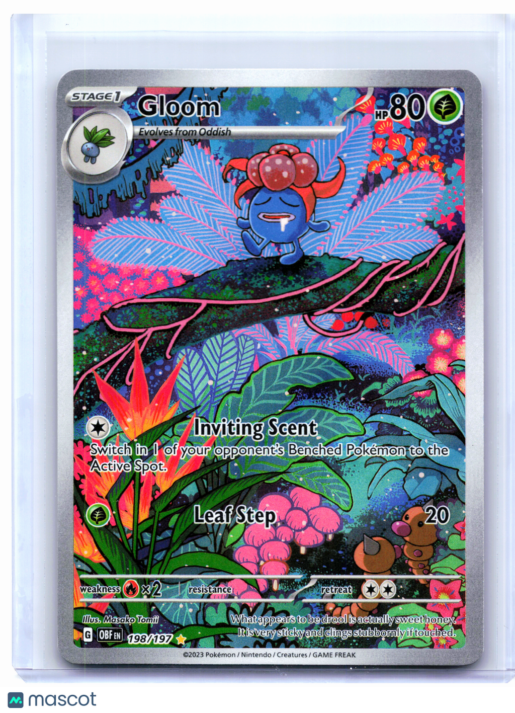 2023 Pokemon—Gloom #198/197 Obsidian Flames—Illustration Rare Holo [Damaged]