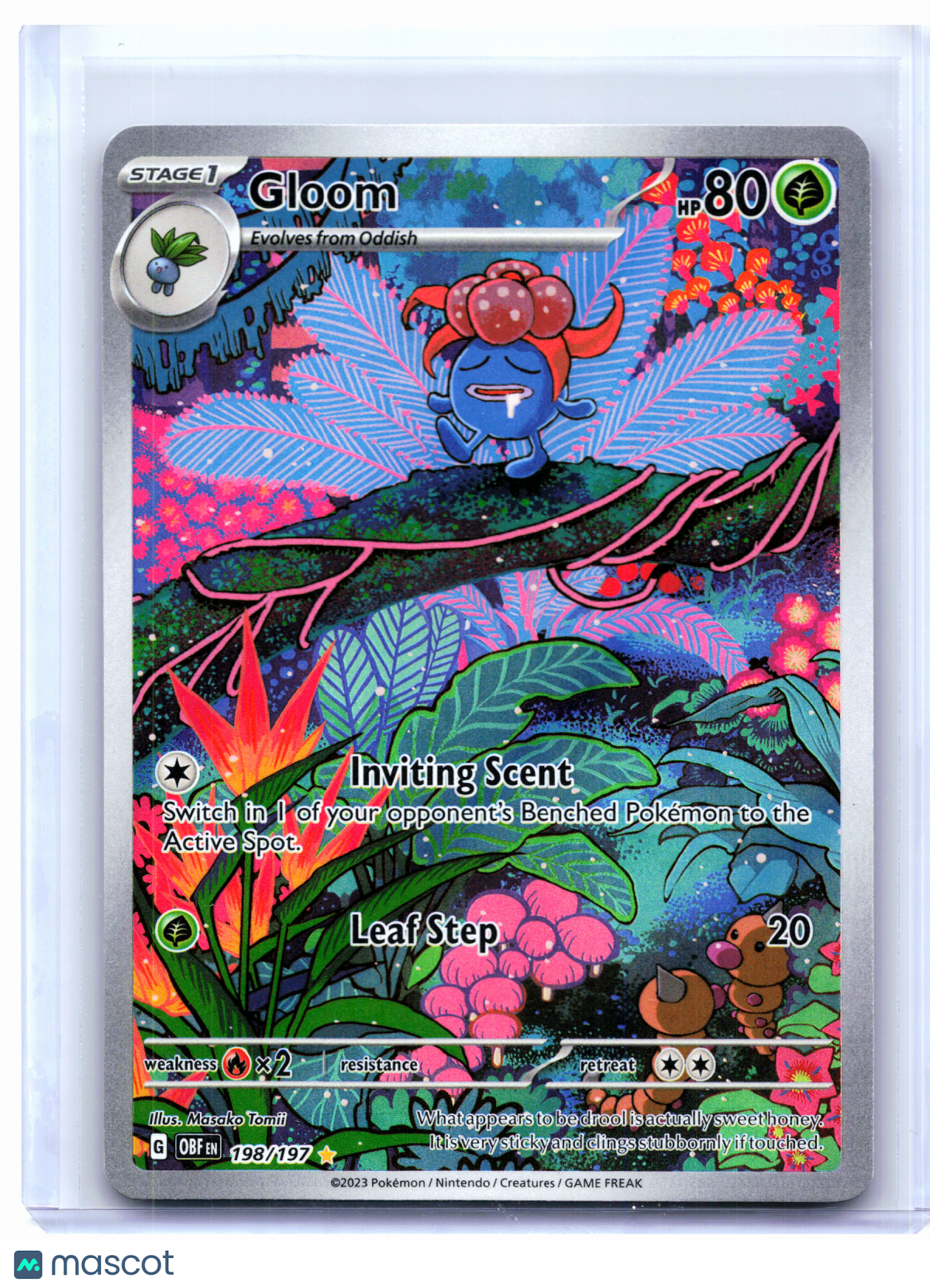 2023 Pokemon—Gloom #198/197 Obsidian Flames—Illustration Rare Holo [Damaged]