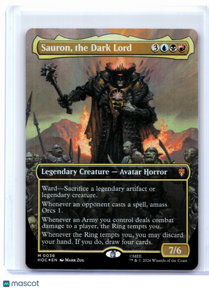 2026 Magic: TG—Sauron, the Dark Lord (Borderless) #0036 HOC—Mythic Foil