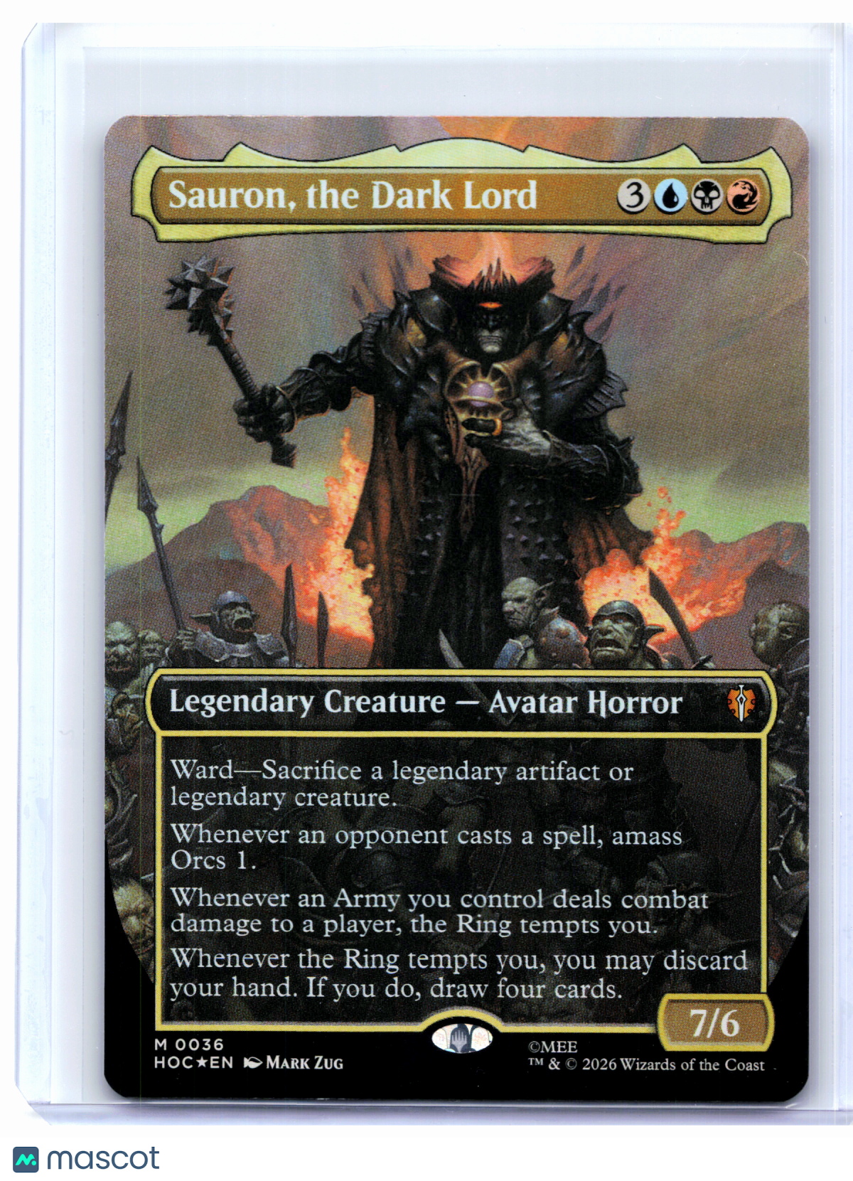 2026 Magic: TG—Sauron, the Dark Lord (Borderless) #0036 HOC—Mythic Foil