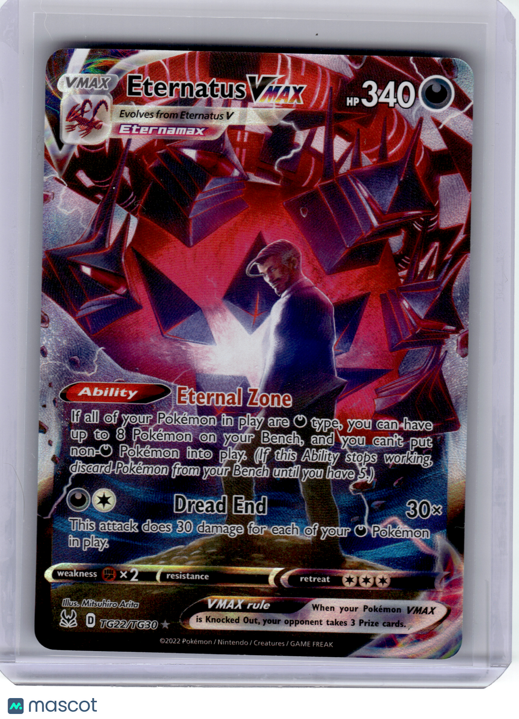 2022 Pokemon—Eternatus VMAX #TG22 Lost Origin Trainer Gallery—Ultra Rare Holo