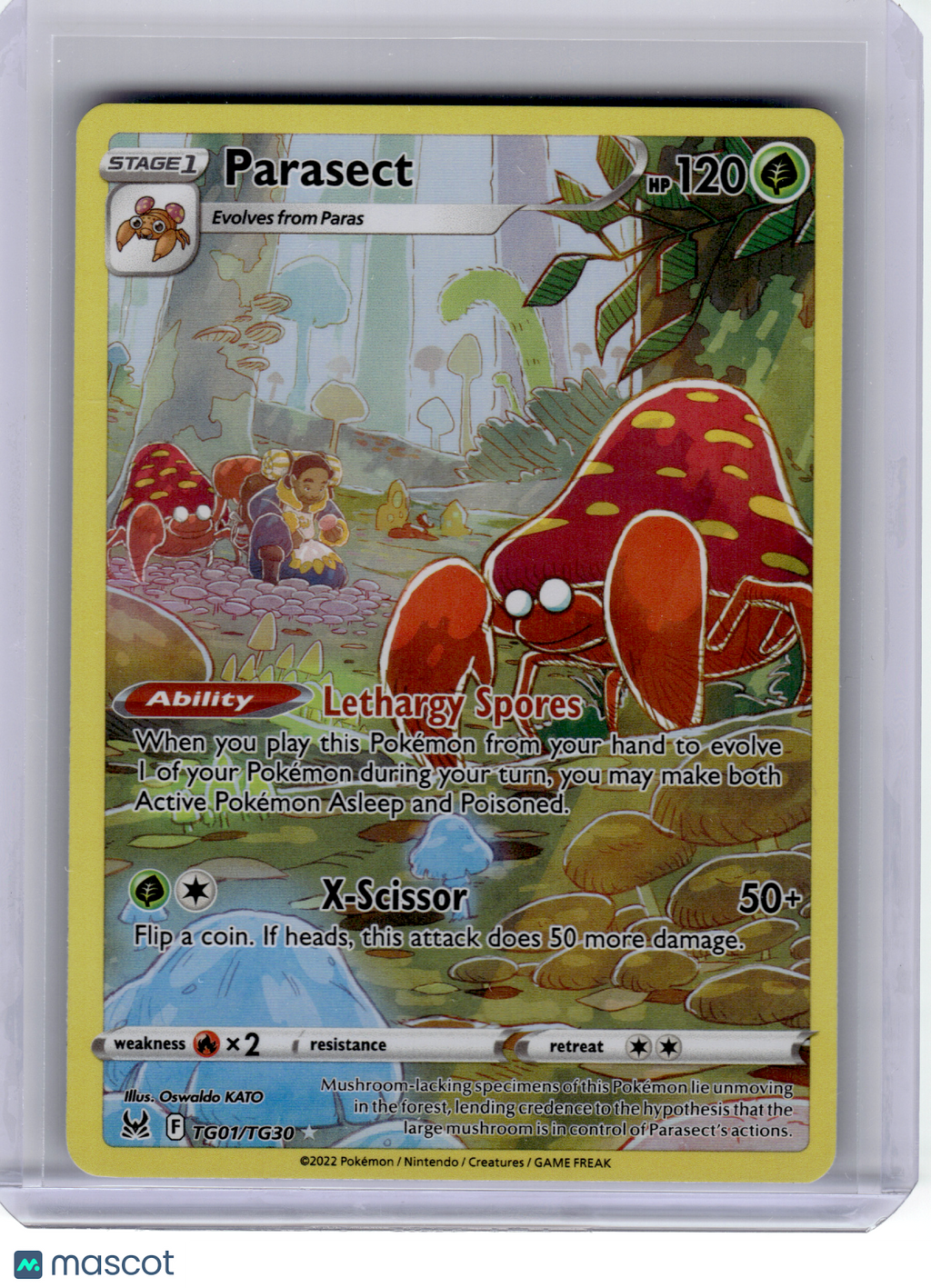 2022 Pokemon—Parasect #TG01 Lost Origin Trainer Gallery—Ultra Rare Holo