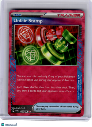 2024 Pokemon—Unfair Stamp #165 Twilight Masquerade—ACE SPEC Rare Holo