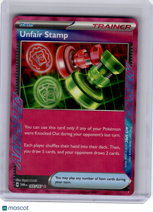 2024 Pokemon—Unfair Stamp #165 Twilight Masquerade—ACE SPEC Rare Holo