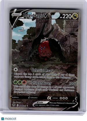 2022 Pokemon—Regidrago V #184 Silver Tempest—Ultra Rare Holo