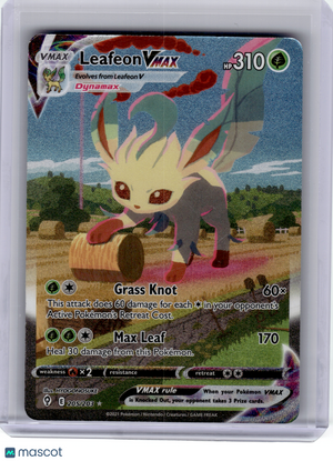 2021 Pokemon—Leafeon VMAX #205 Evolving Skies—Ultra Rare Holo [Heavily Played]