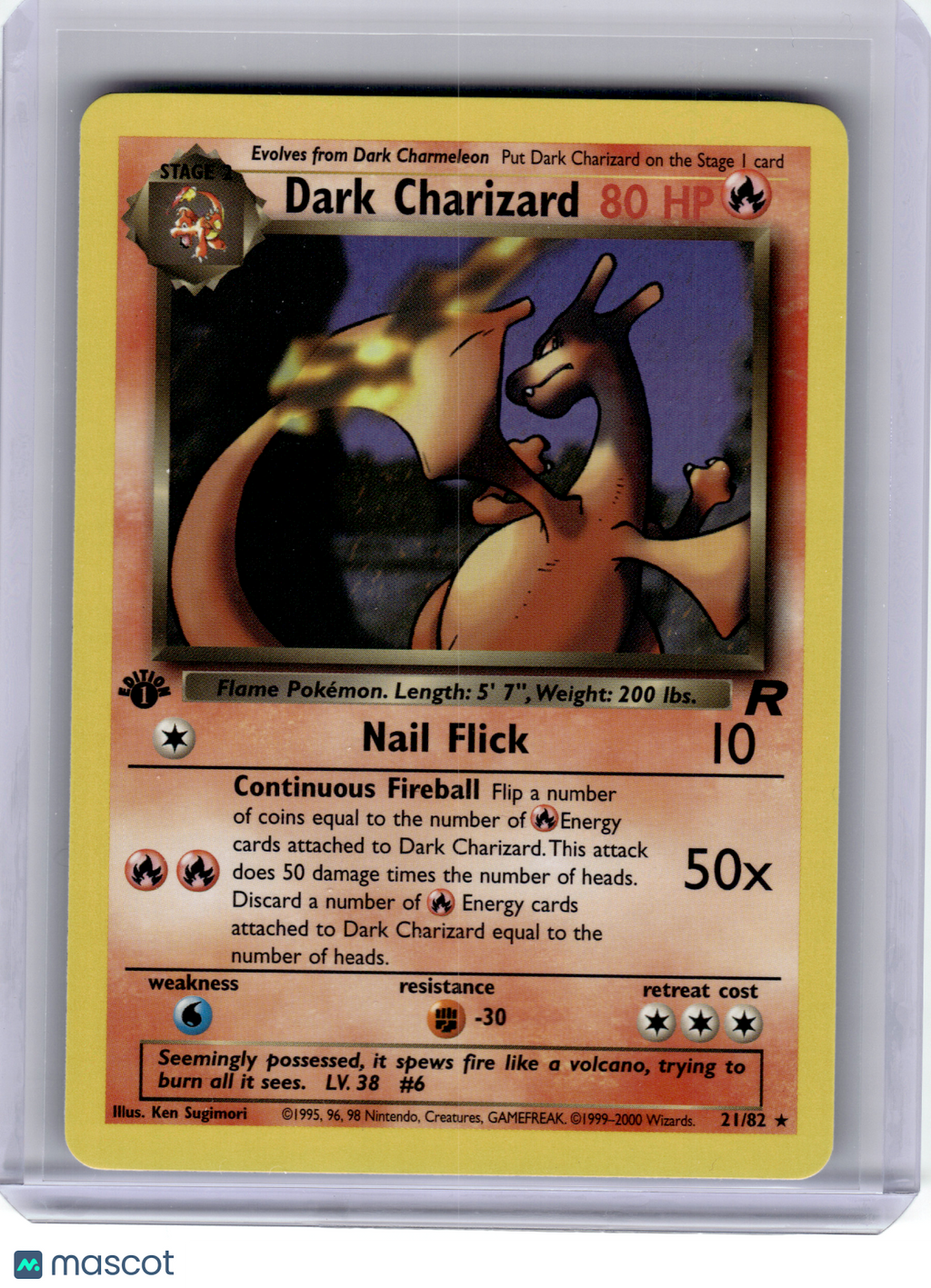 2000 Pokemon—Dark Charizard #21 Team Rocket—Rare Nonholo [Lightly Played]