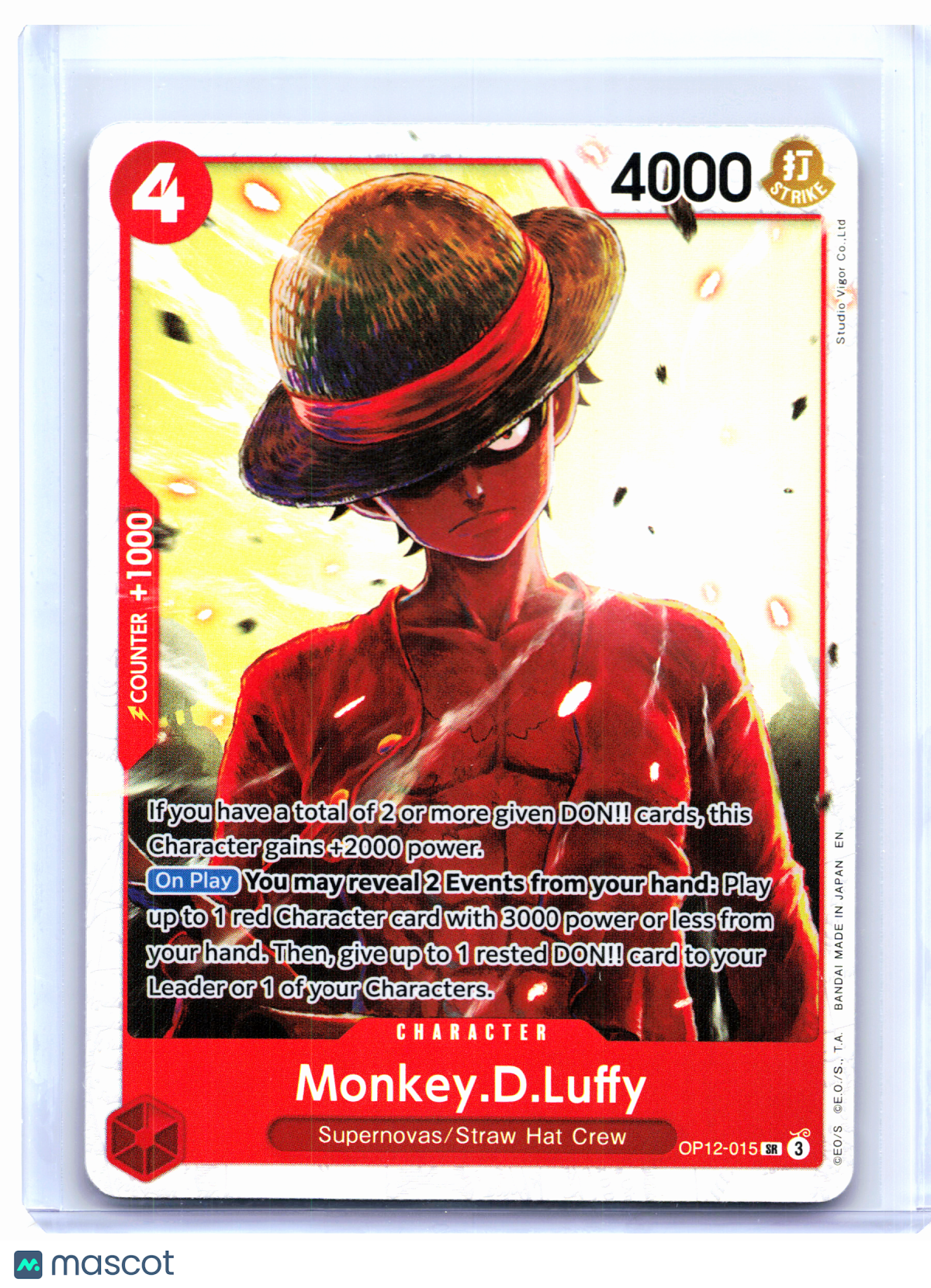 2025 One Piece—Monkey.D.Luffy #OP12-015 Legacy of the Master—Super Rare Foil