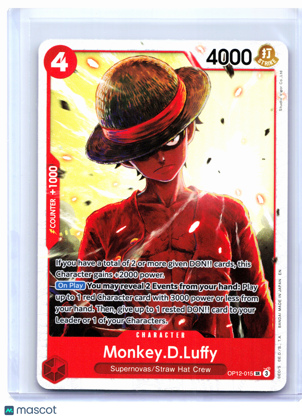 2025 One Piece—Monkey.D.Luffy #OP12-015 Legacy of the Master—Super Rare Foil