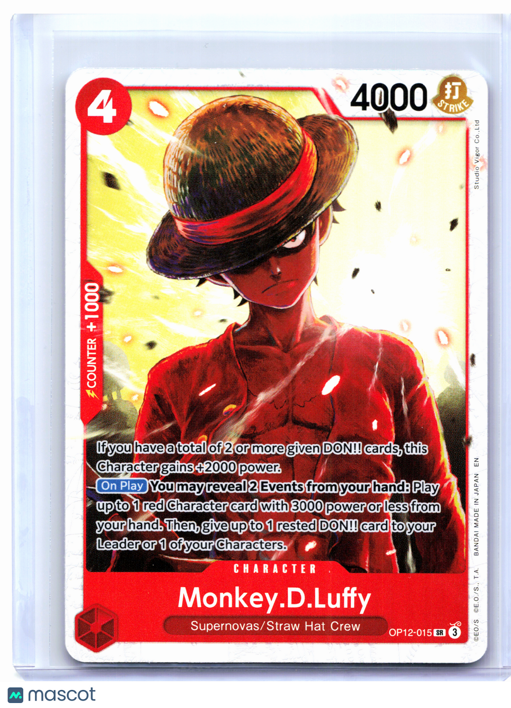 2025 One Piece—Monkey.D.Luffy #OP12-015 Legacy of the Master—Super Rare Foil