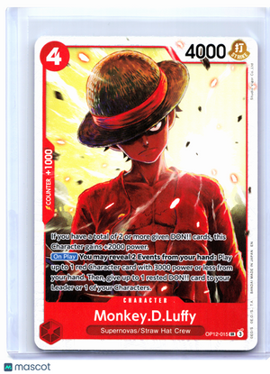 2025 One Piece—Monkey.D.Luffy #OP12-015 Legacy of the Master—Super Rare Foil