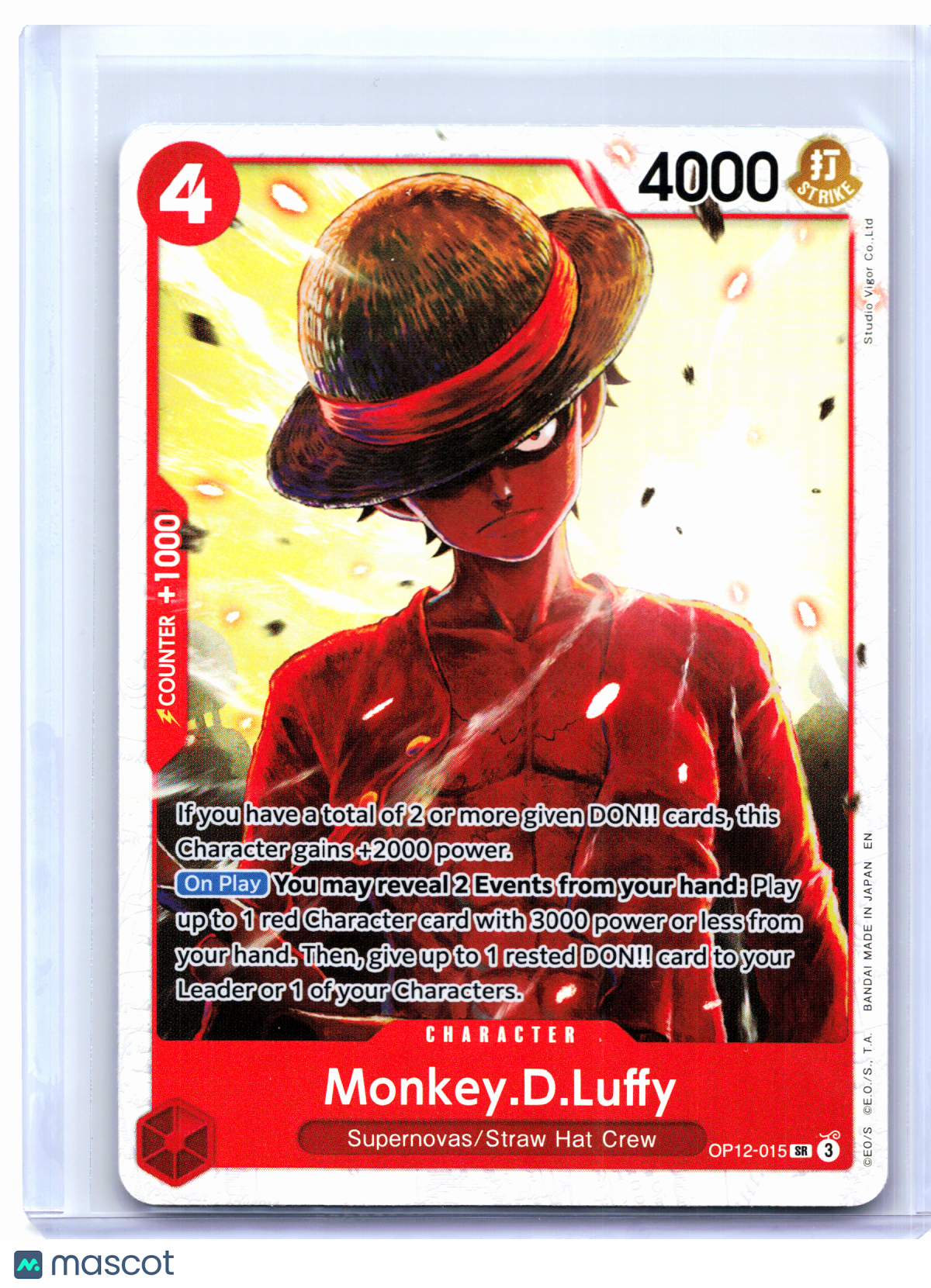 2025 One Piece—Monkey.D.Luffy #OP12-015 Legacy of the Master—Super Rare Foil