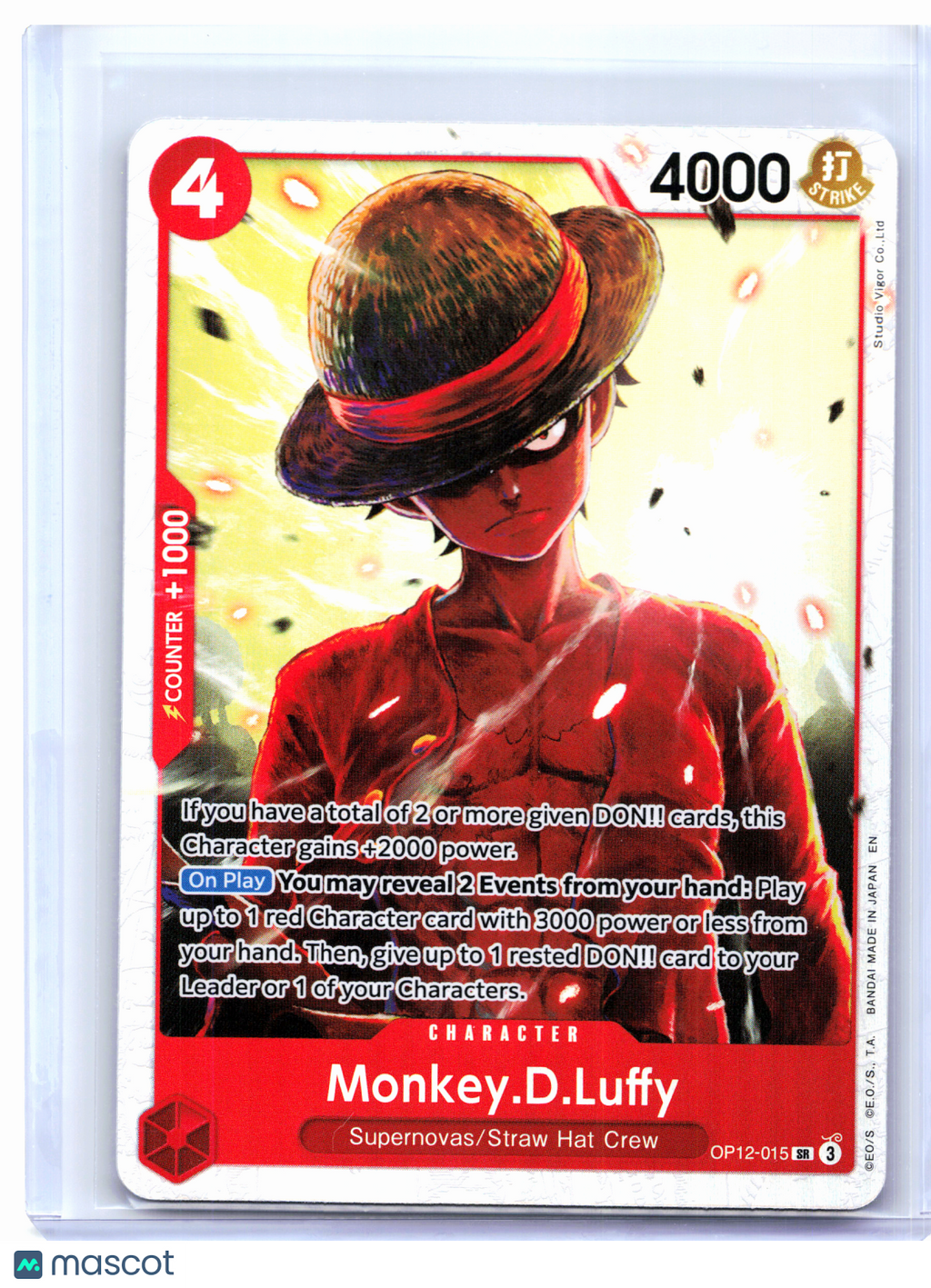 2025 One Piece—Monkey.D.Luffy #OP12-015 Legacy of the Master—Super Rare Foil
