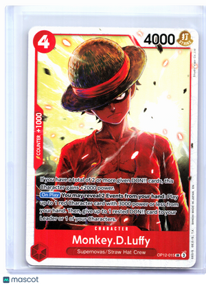 2025 One Piece—Monkey.D.Luffy #OP12-015 Legacy of the Master—Super Rare Foil