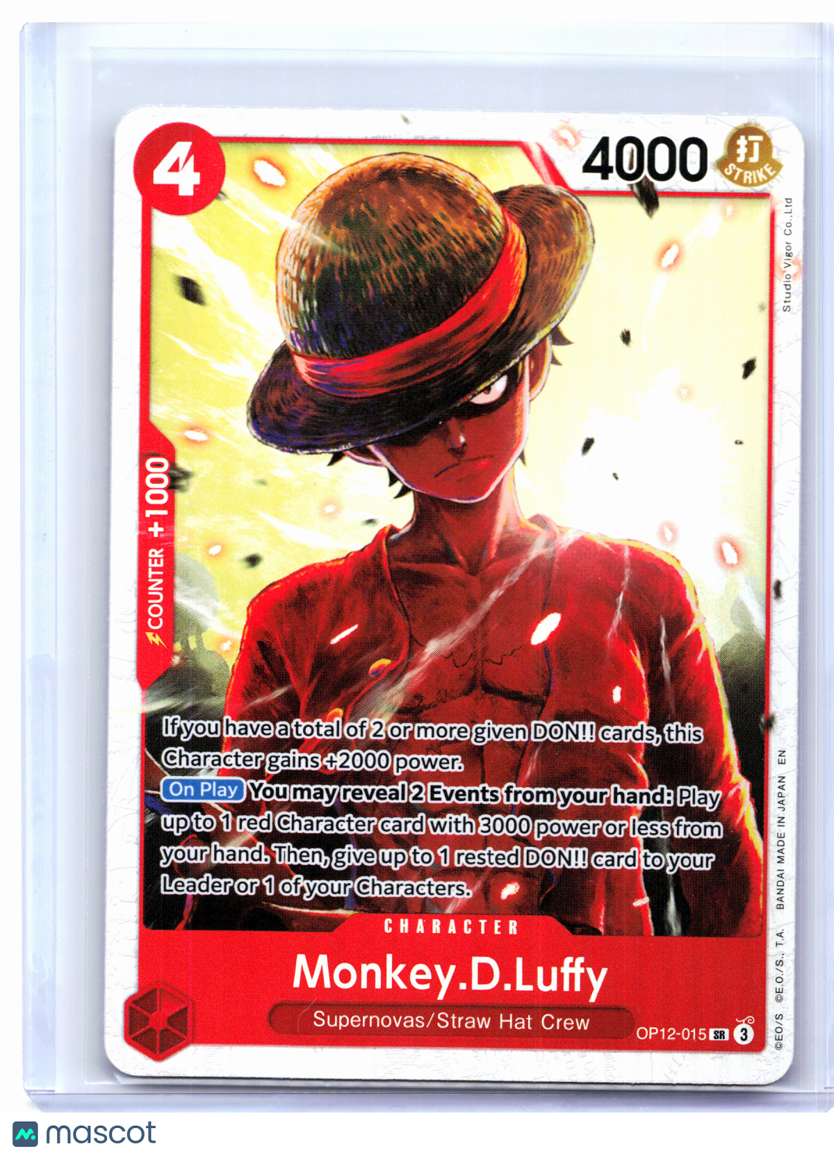2025 One Piece—Monkey.D.Luffy #OP12-015 Legacy of the Master—Super Rare Foil