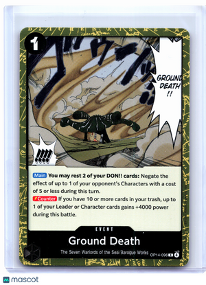 2026 One Piece Card Game—Ground Death #OP14-096 The Azure Sea's Seven—Rare Foil