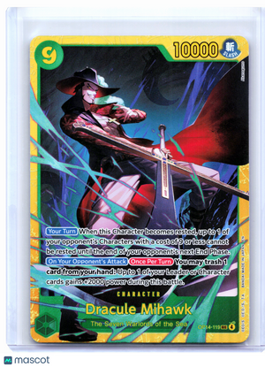 2026 One Piece—Dracule Mihawk #OP14-119 The Azure Sea's Seven—Secret Rare Foil