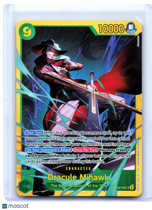 2026 One Piece—Dracule Mihawk #OP14-119 The Azure Sea's Seven—Secret Rare Foil