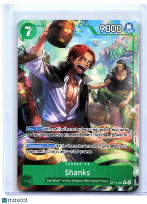 2026 One Piece—Shanks (Alternate Art) #OP14-027 The Azure Sea's Seven—Rare Foil